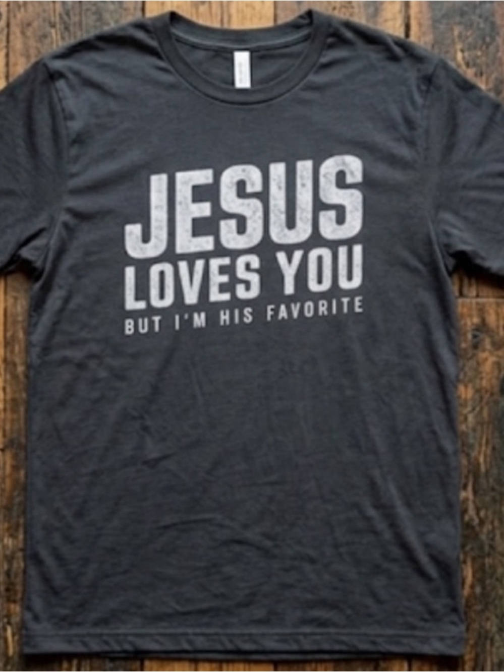 Jesus Loves You Black Graphic T-Shirt